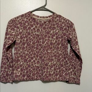 Cat & Jack Pink and Cream Animal Print Top